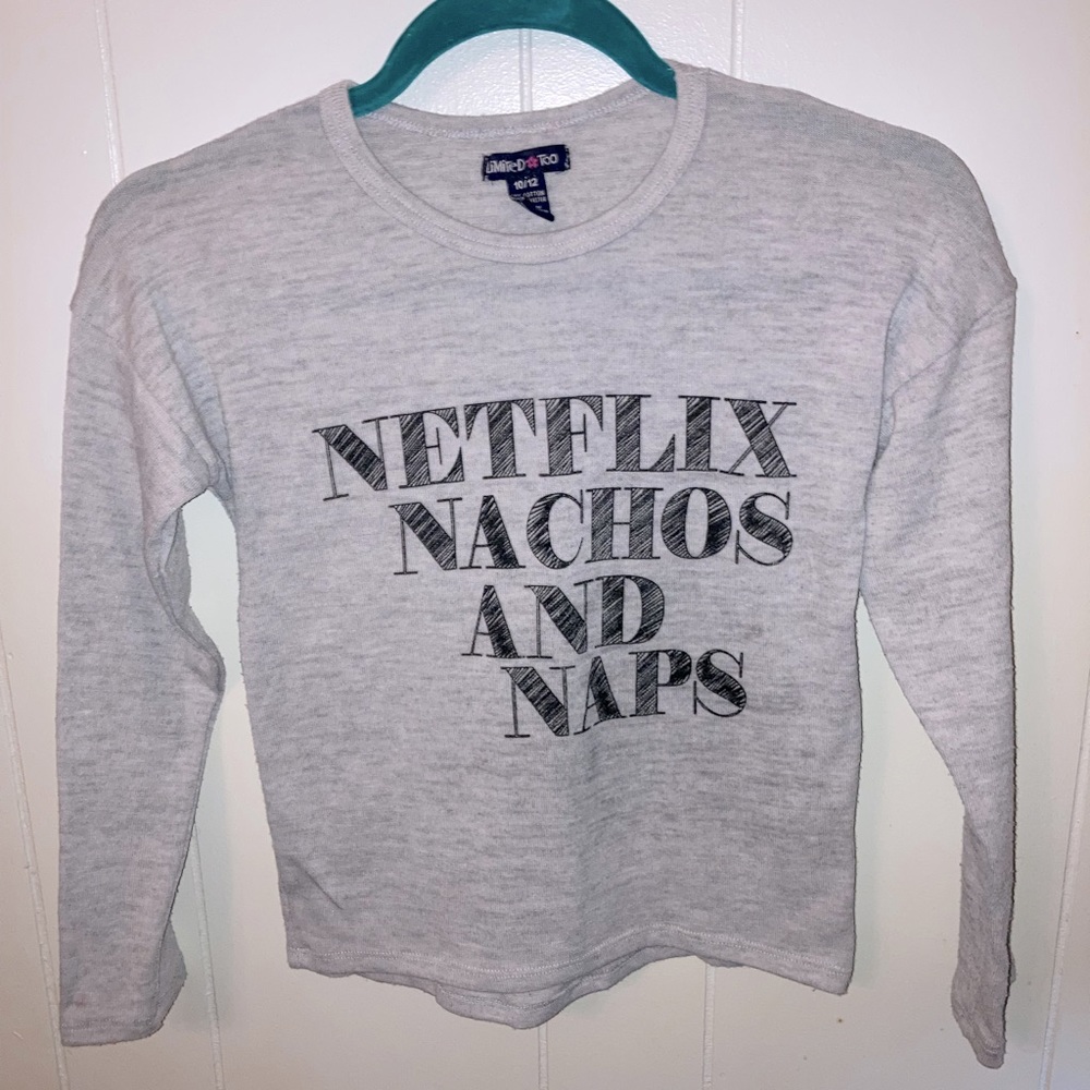 Limited Too long sleeve shirt with novelty saying on front